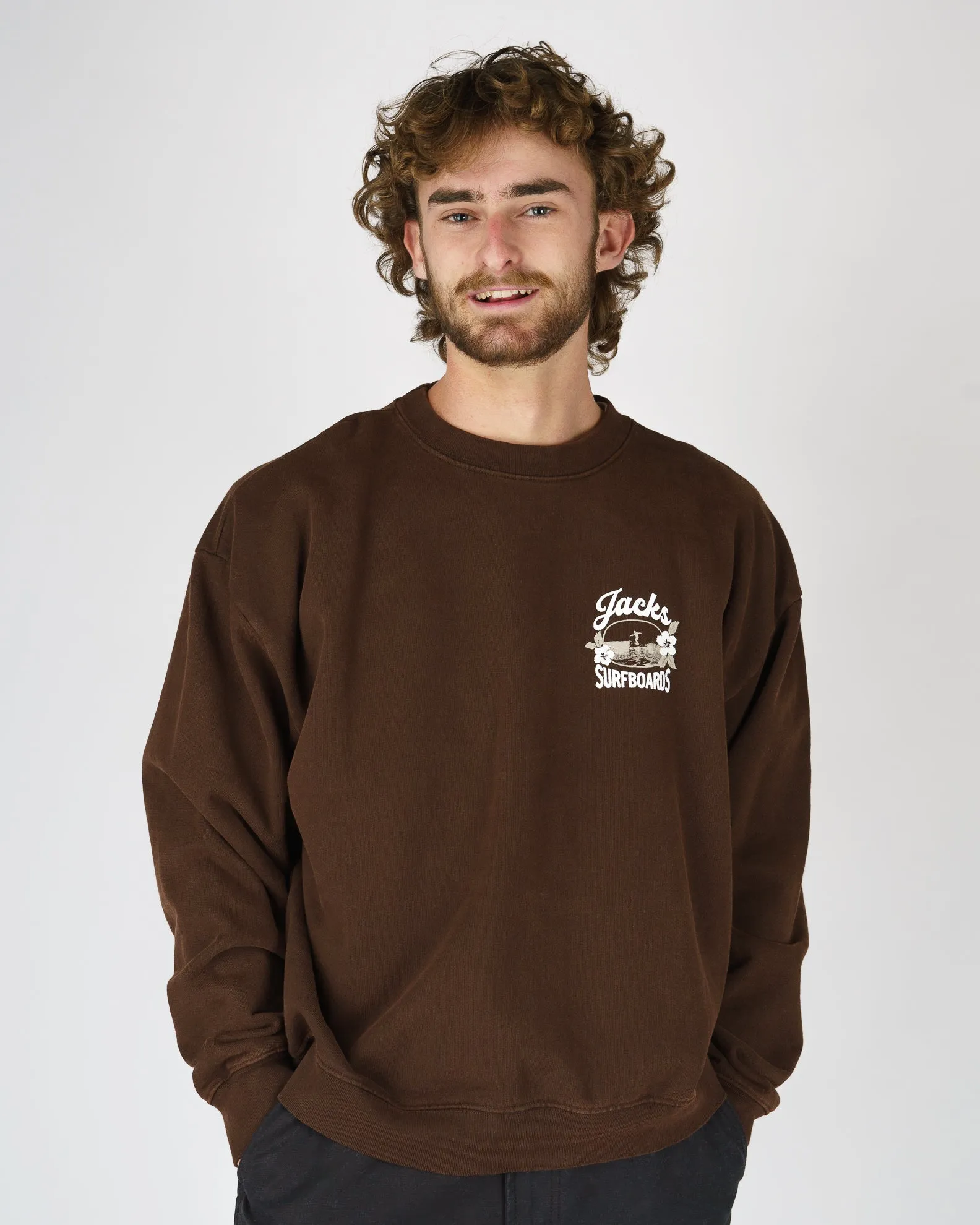 Tip Toe Heavyweight Crewneck - Brown