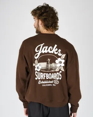 Tip Toe Heavyweight Crewneck - Brown