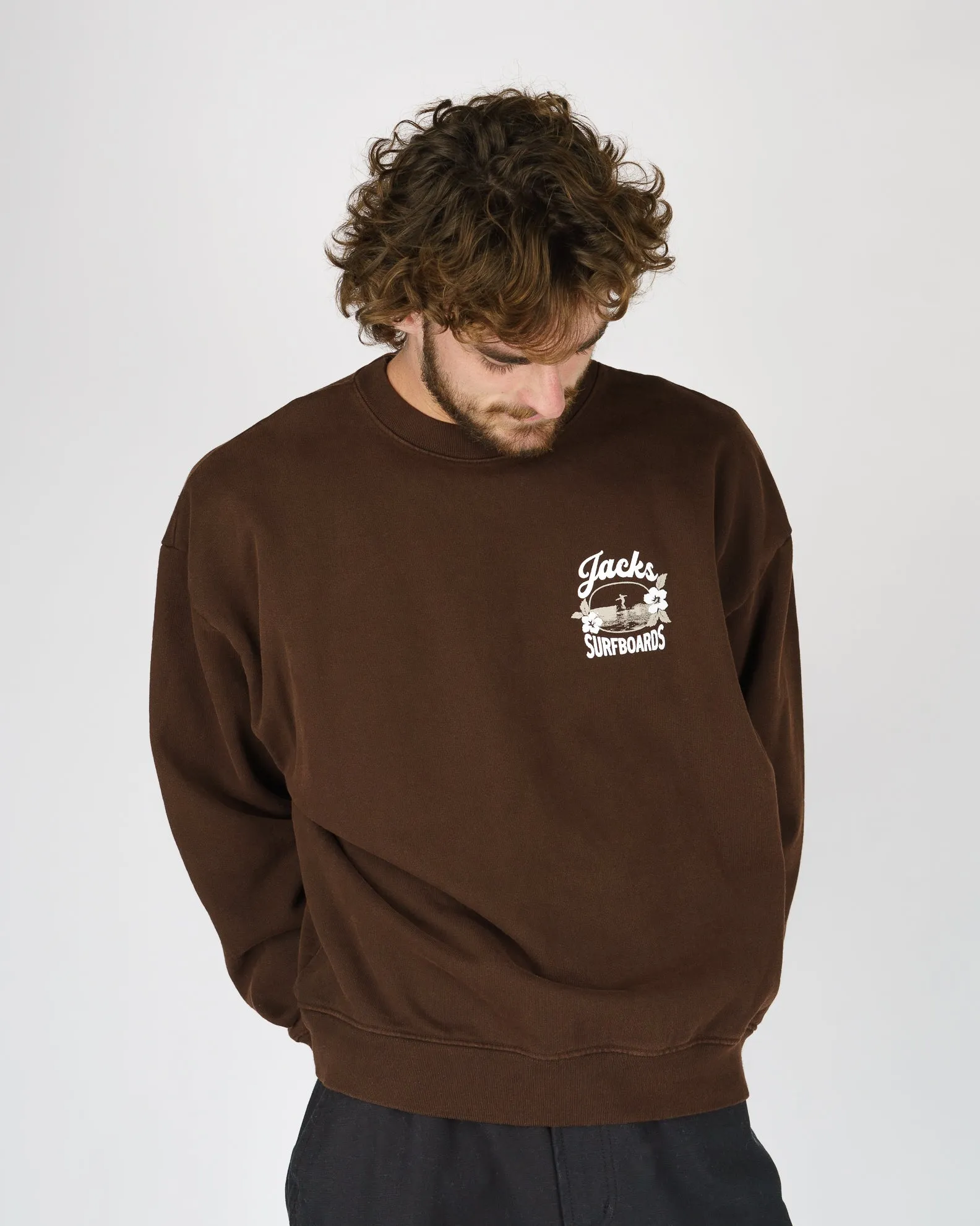 Tip Toe Heavyweight Crewneck - Brown