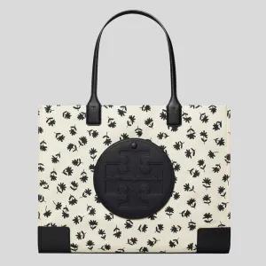 Tory Burch Bags TORY BURCH Ella Black Scatter Daisy Printed Tote Bag 160932