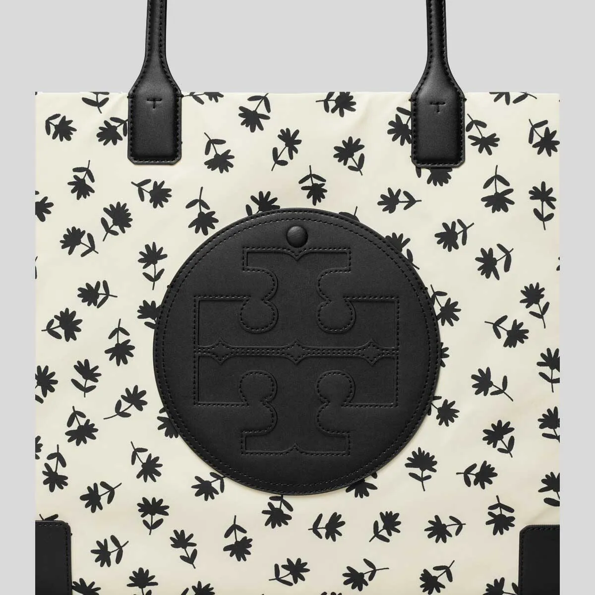 Tory Burch Bags TORY BURCH Ella Black Scatter Daisy Printed Tote Bag 160932