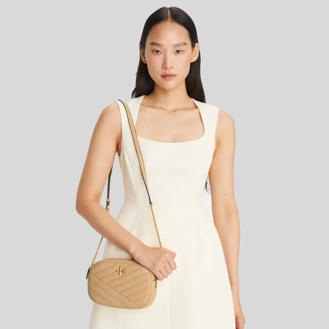Tory Burch Bags TORY BURCH Kira Chevron Camera Bag Desert Dune 152353