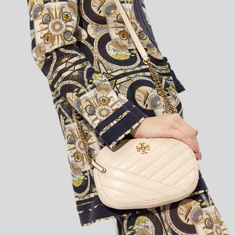 Tory Burch Bags TORY BURCH Kira Chevron Camera Bag New Cream 152353