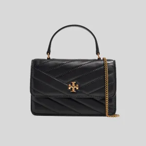 Tory Burch Bags TORY BURCH Mini Kira Chevron Top Handle Chain Wallet Black 152356