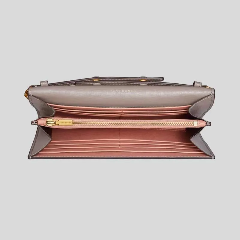 Tory Burch Bags TORY BURCH ROBINSON Chain Wallet Gray Heron 137152