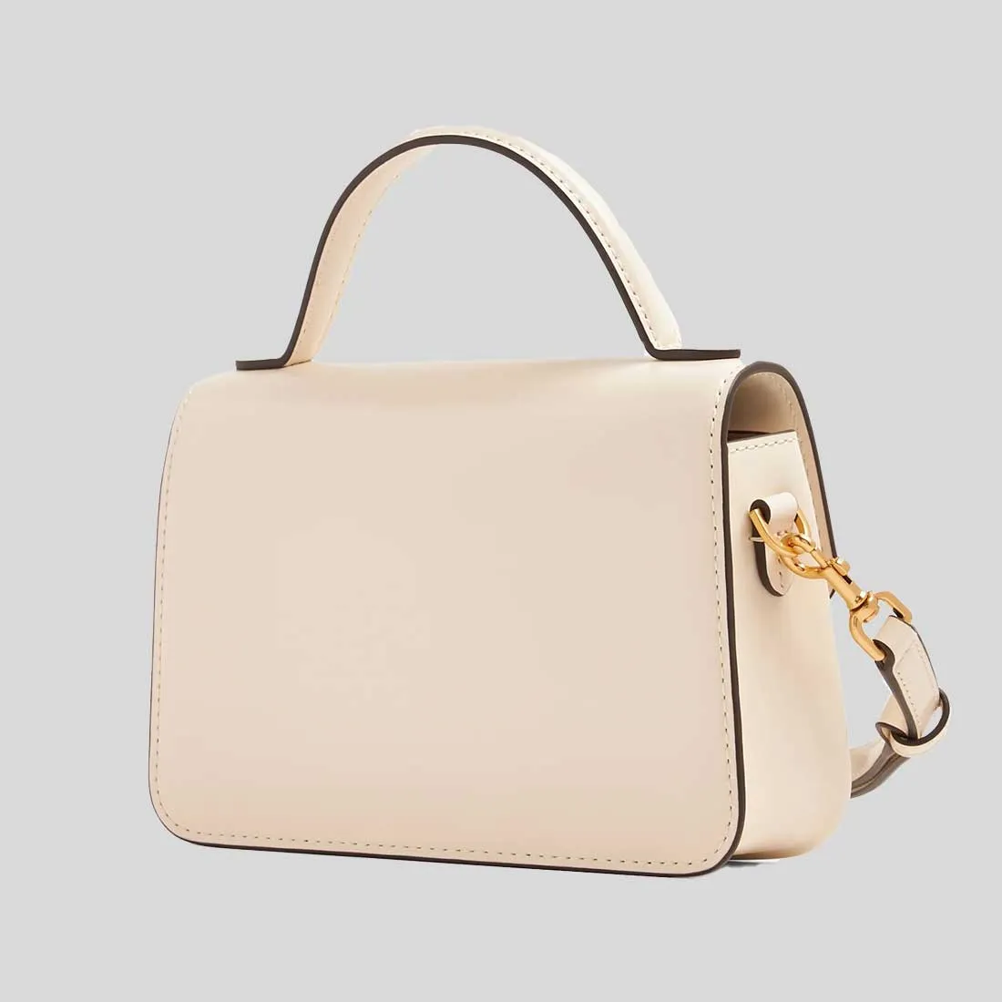 Tory Burch Bags TORY BURCH Small Robinson Spazzolato Top-Handle Bag Light Cream 153233