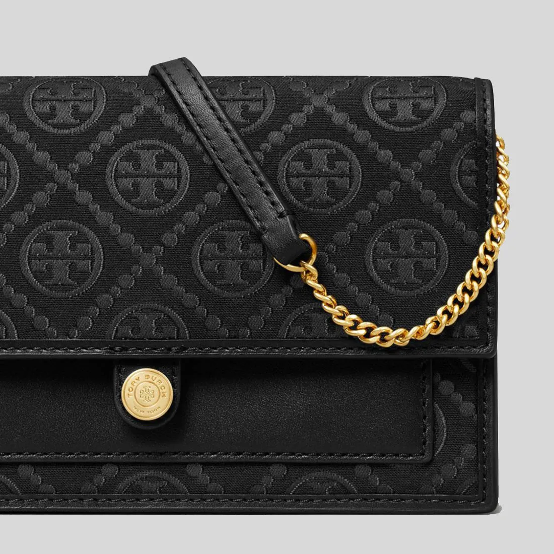 Tory Burch Bags TORY BURCH T Monogram Chain Wallet Black 152140
