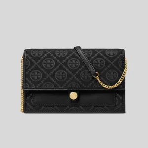 Tory Burch Bags TORY BURCH T Monogram Chain Wallet Black 152140