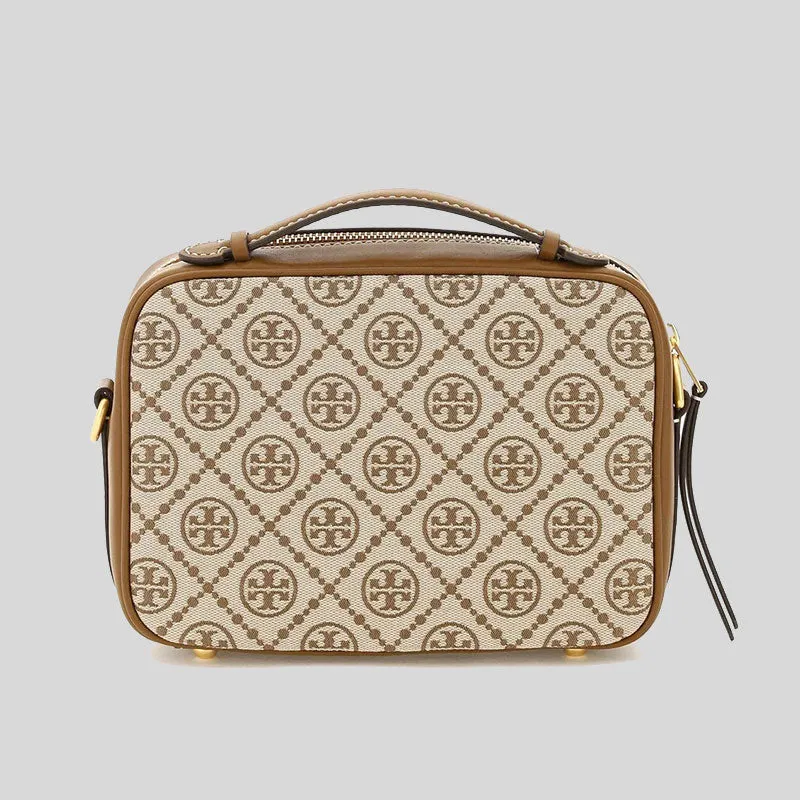 Tory Burch Bags TORY BURCH T Monogram Jacquard Camera Bag Hazelnut 79356