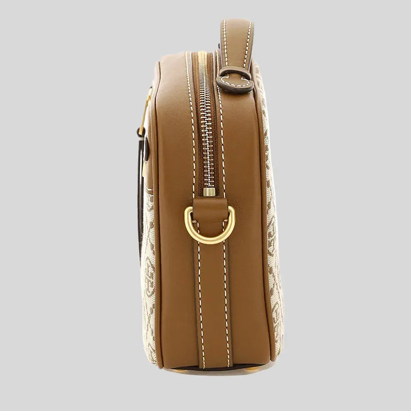Tory Burch Bags TORY BURCH T Monogram Jacquard Camera Bag Hazelnut 79356