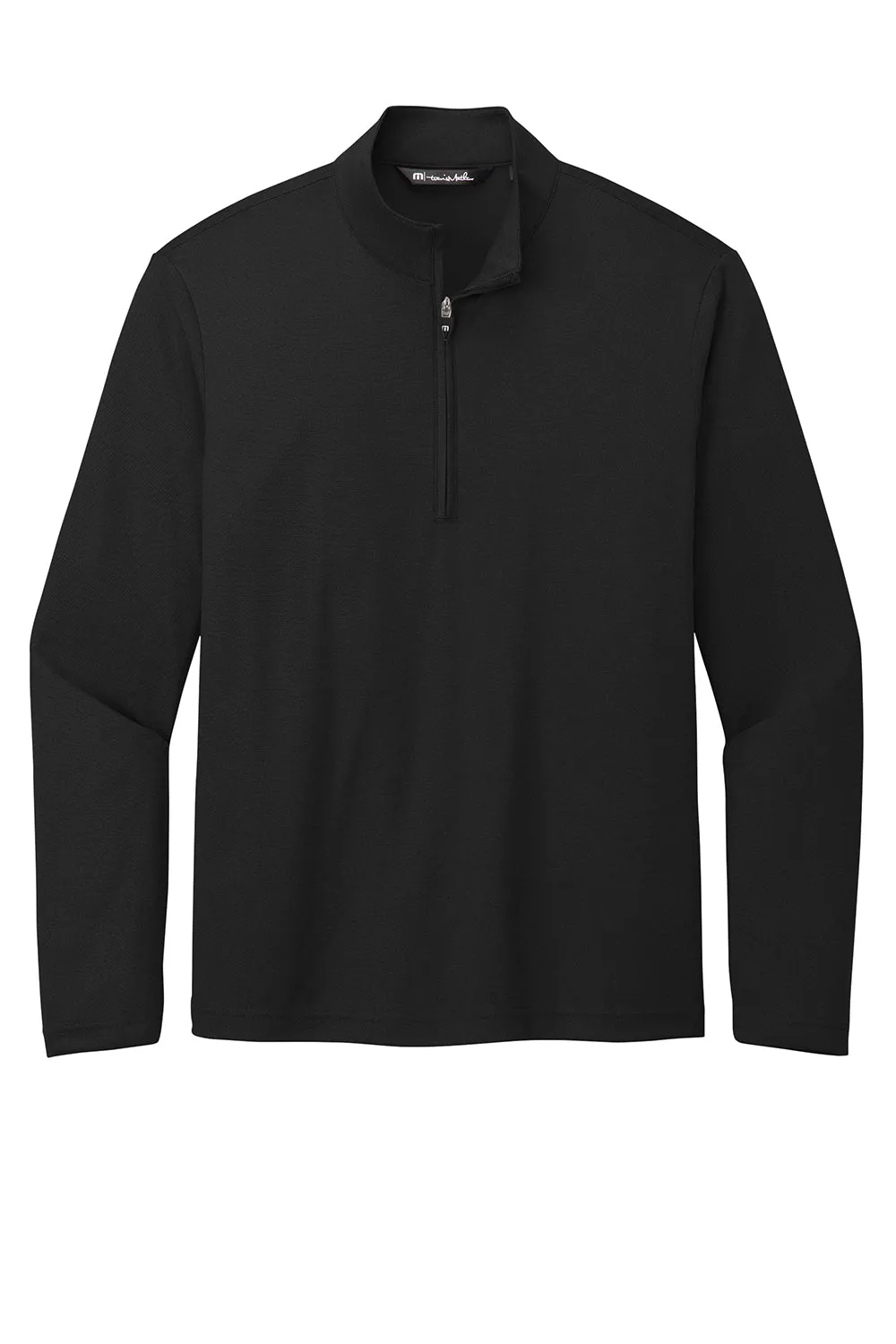 TravisMathew Mens Coto Performance Wrinkle Resistant 1/4 Zip Sweatshirt - Black