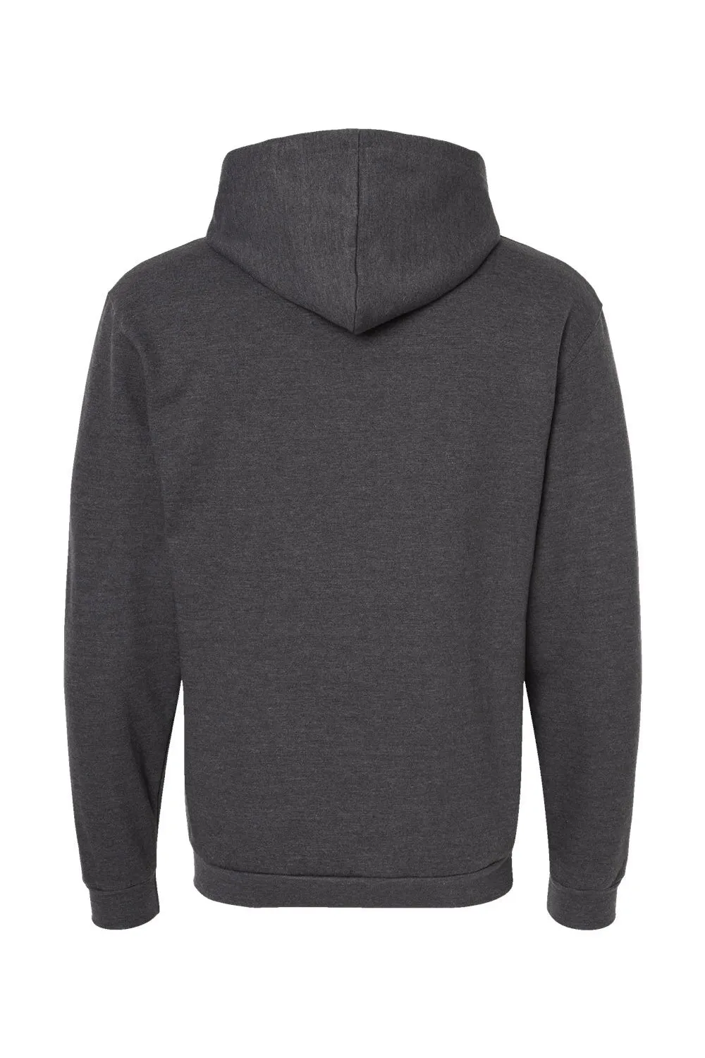 Tultex Mens Full Zip Hooded Sweatshirt Hoodie w/ Pockets - Heather Charcoal Grey