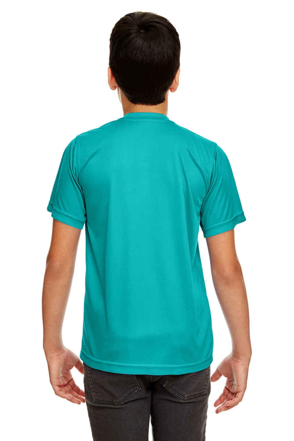 UltraClub Youth Cool & Dry Performance Moisture Wicking Short Sleeve Crewneck T-Shirt - Jade Green