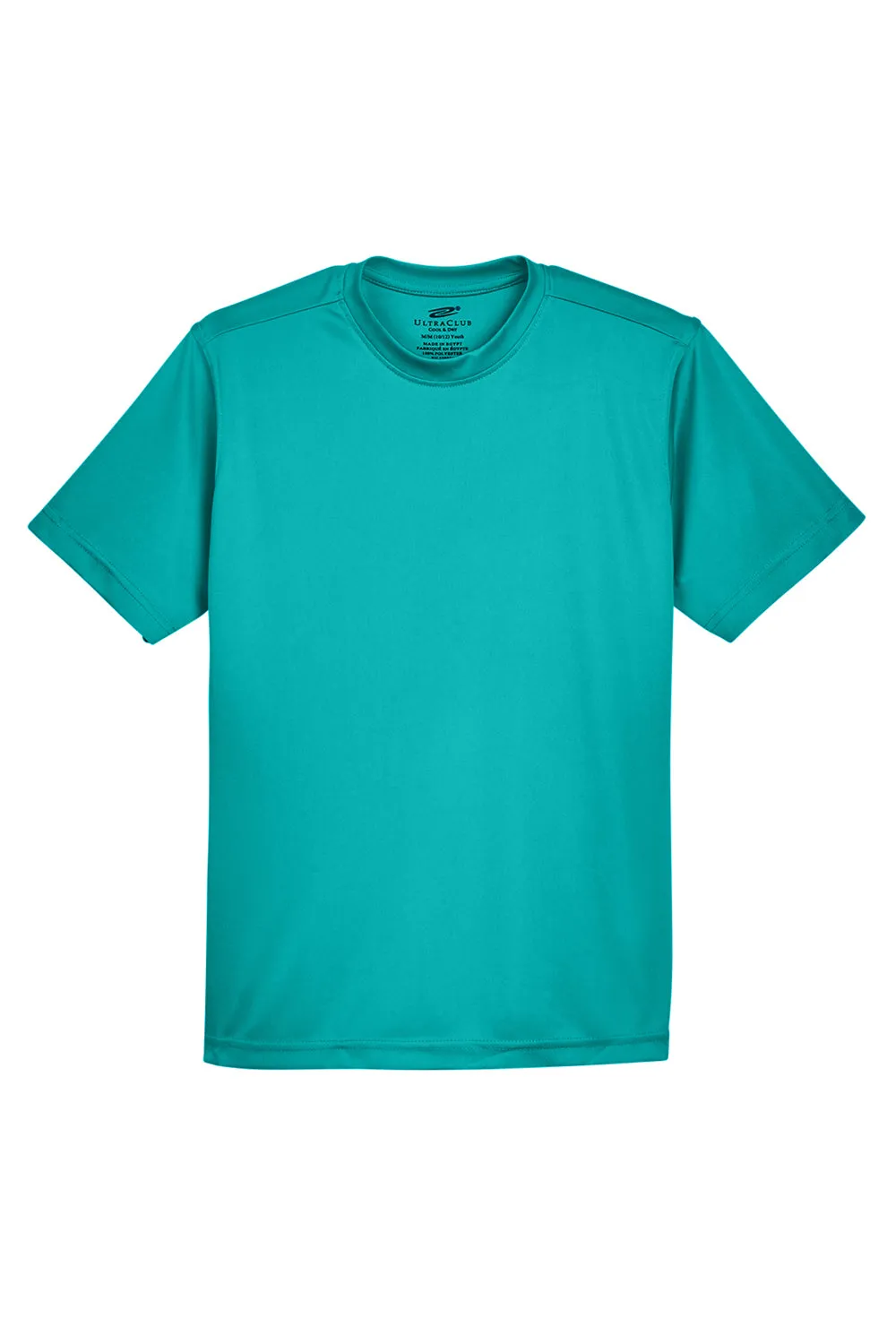 UltraClub Youth Cool & Dry Performance Moisture Wicking Short Sleeve Crewneck T-Shirt - Jade Green