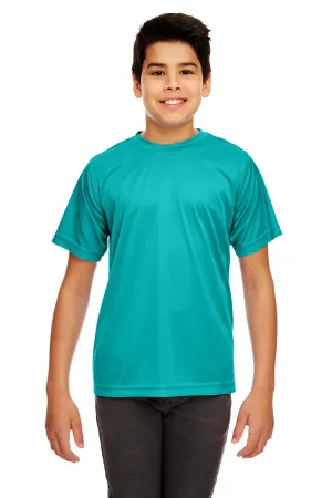 UltraClub Youth Cool & Dry Performance Moisture Wicking Short Sleeve Crewneck T-Shirt - Jade Green