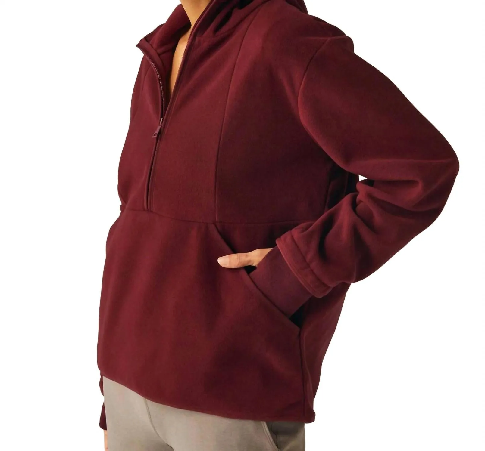 Urban Explorer Half Zip Pullover In California Merlot