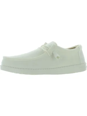 Wally Slub Mens Canvas Slip On Casual And Fashion Sneakers