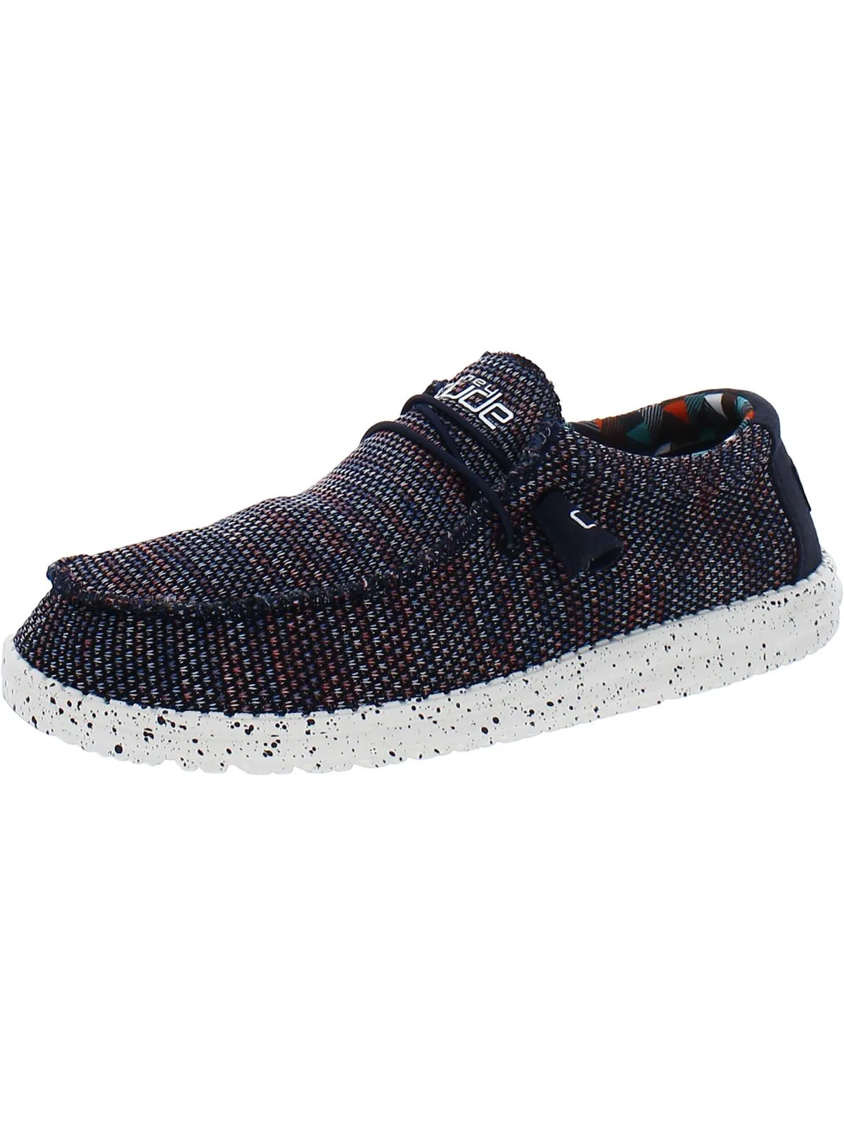 Wally Sox Mens Knit Ankle Slip-On Sneakers