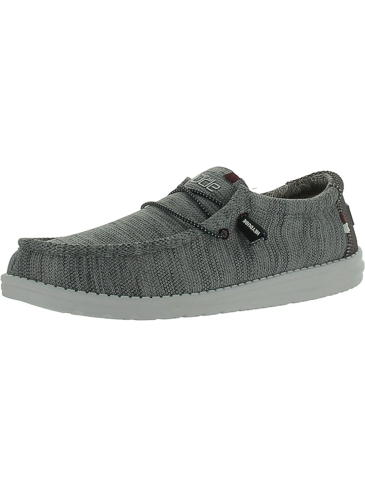 Wally Sox Mens Knit Ankle Slip-On Sneakers