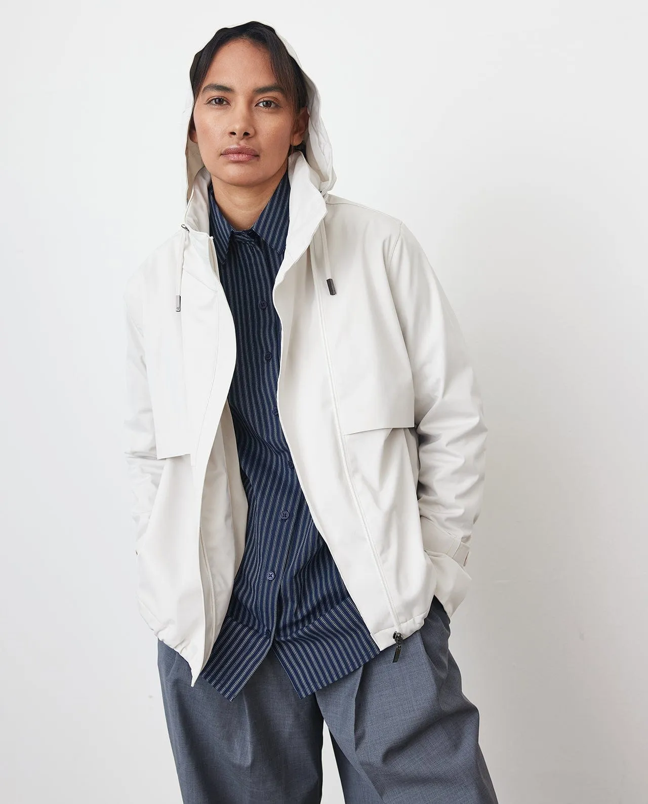 Waterproof City Walker Jacket | Atmosphere White