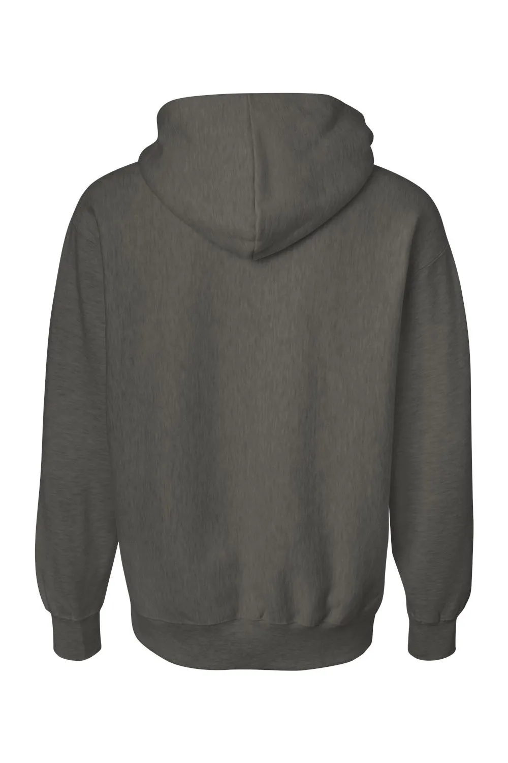 Weatherproof Mens Cross Weave Hooded Sweatshirt Hoodie w/ Pouch Pocket - Charcoal Grey