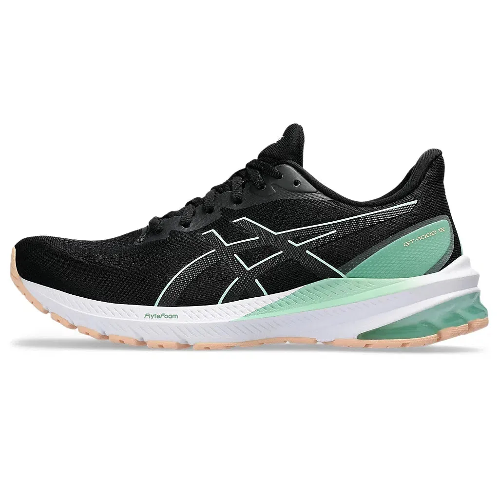 Women's Asics GT-1000 12 Black/Mint Tint