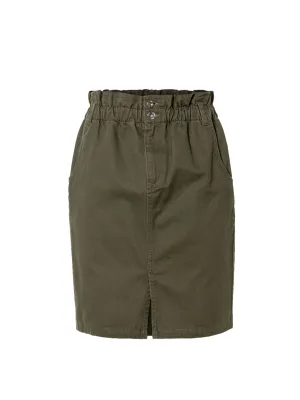 Women's Paperbag Skirt,Olive