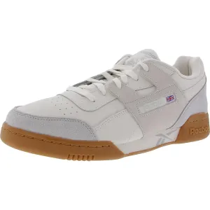 Workout Plus Mens Perforated Leather Running & Training Shoes