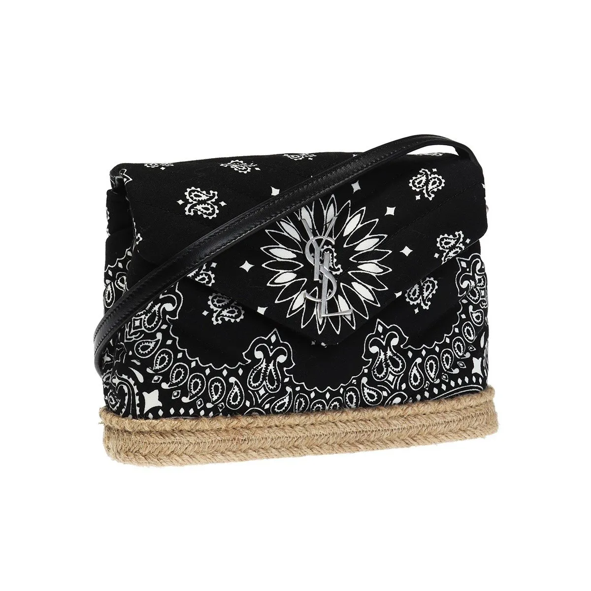 Ysl Bags Saint Laurent Loulou Black Paisley Quilted Small Cross Body Bag 531045